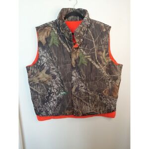 Men's sz 3xl  Reversible Duck Camo & Blaze Orange Hunting Vest Hunter Hide